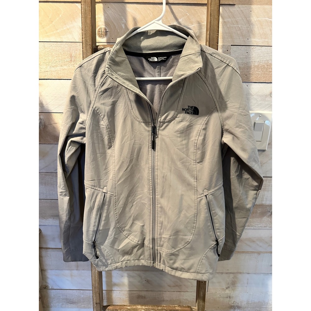 The North Face Womens Apex Bionic Softshell Jacket Gray S Full Zip Fleece Lined